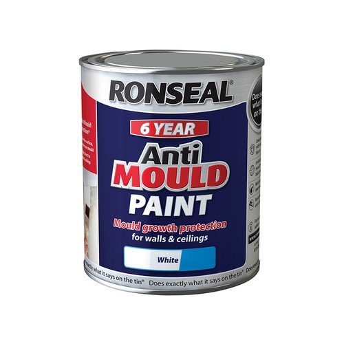 Ronseal 36623 6 Year Anti Mould Paint White Matt 750ml